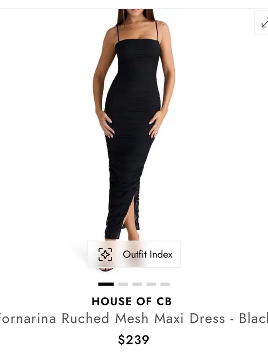 House of CB Dresses & Skirts - House of CB Black Mesh Ruched Dress